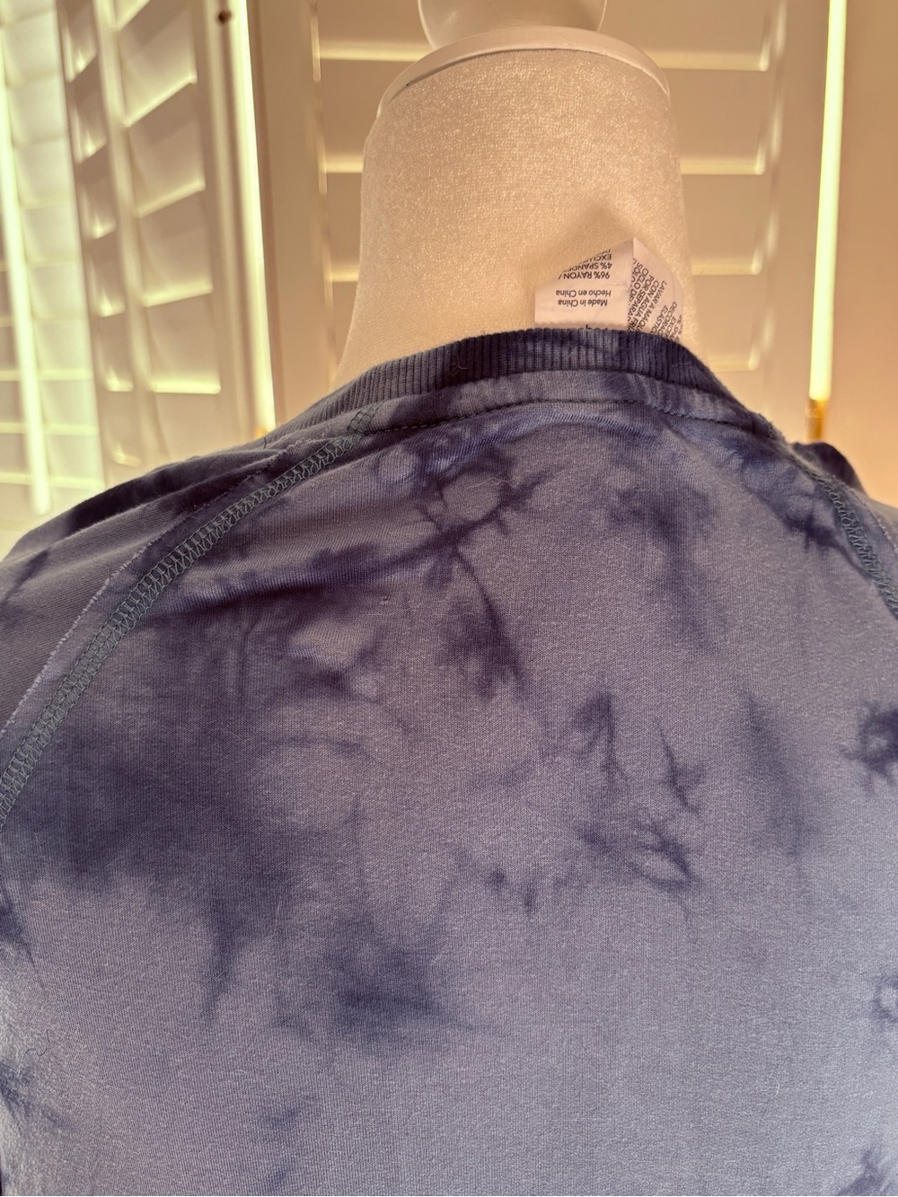 JoyLab Navy Tie-Dye Pullover Sweatshirt - Picture 6 of 8